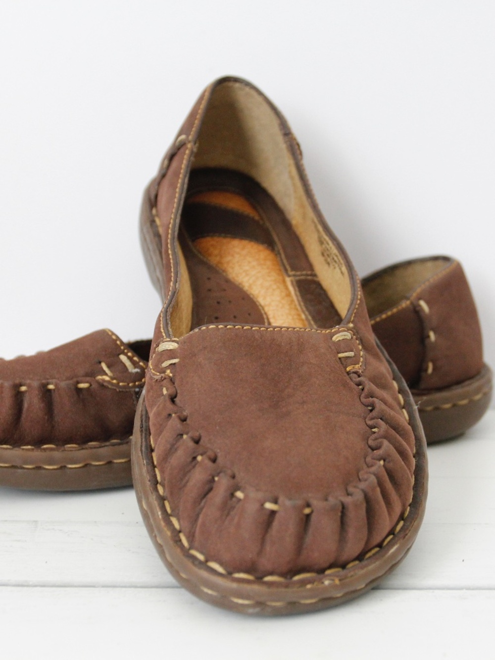 Born Brown Suede Loafer Cork Insole - Picture 14 of 14